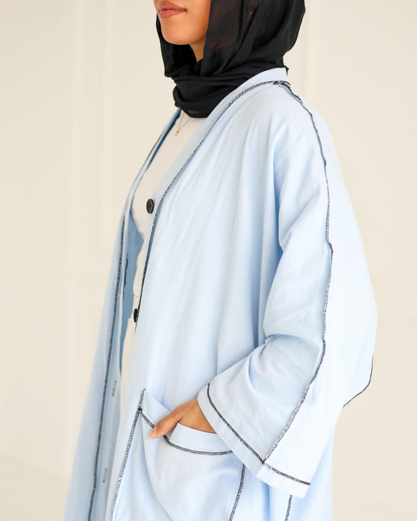 Ruby Shirt Dress - Blue