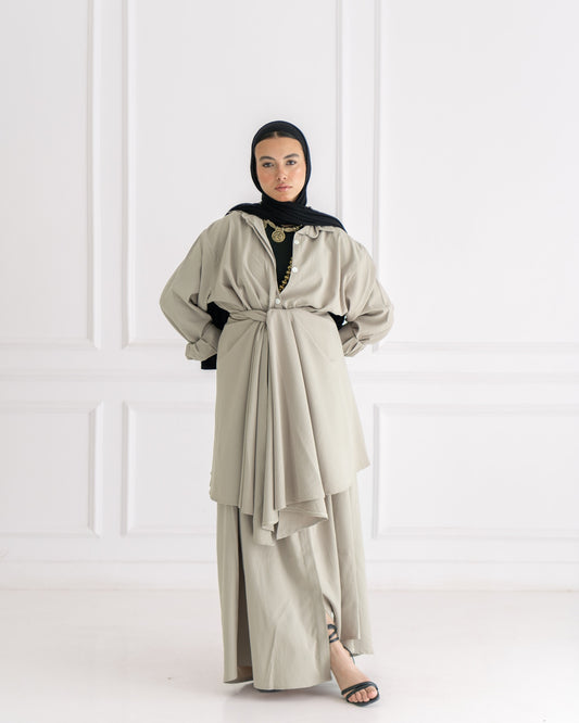 Ontha Shirt Dress - Beige